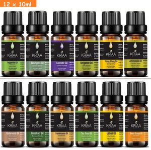 Therapeutic Grade Essential Oils - Set of 12 - MYKRIAA